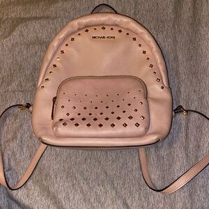 Pink Leather Micheal Kors Mini Backpack/Purse